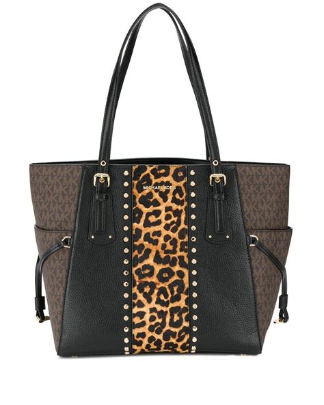 leopard print michael kors handbag|Michael Kors black leopard bag.